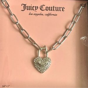 Juicy Couture Silver Heart Necklace